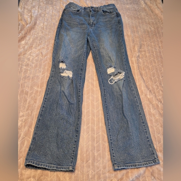 Windsor Denim - Windsor Blue Distressed Flare Jeans